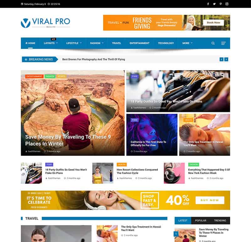 Viral Pro - Multipurpose News Magazine WordPress Theme