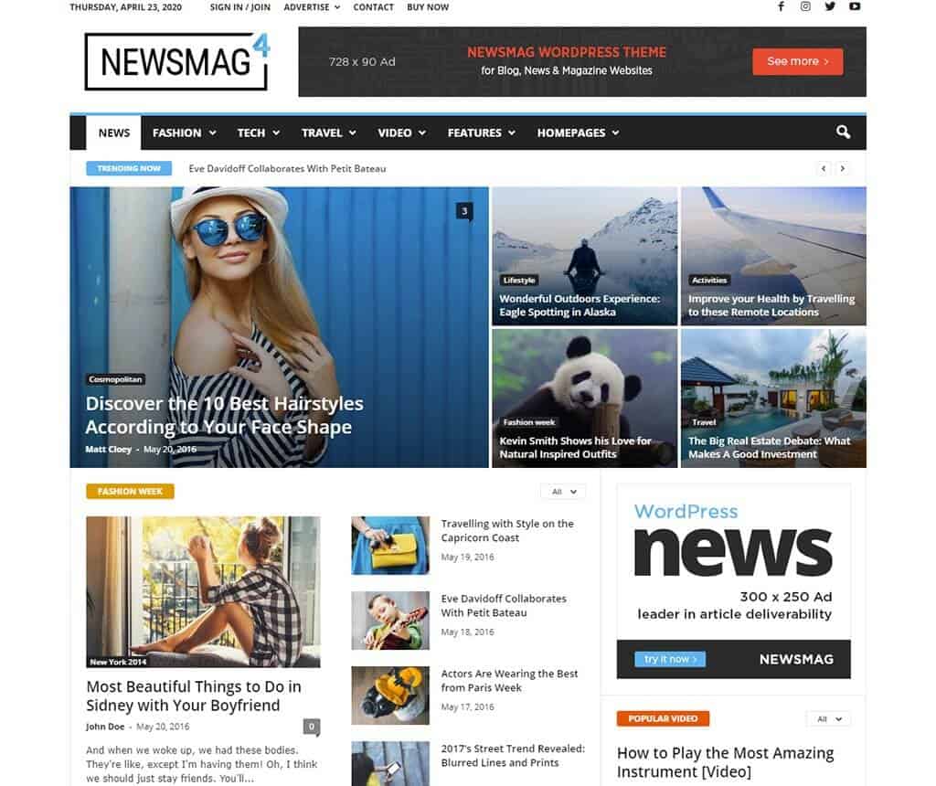 Newsmag - WordPress News Magazine Themes