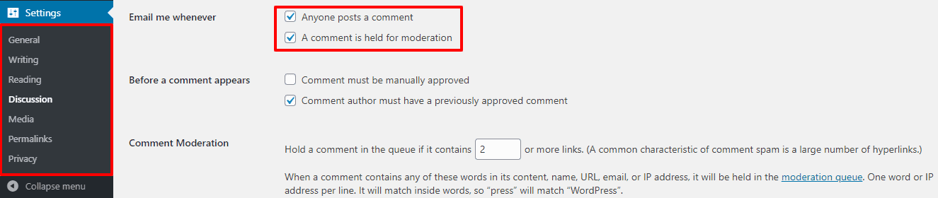 Turn Off Comments Notifications