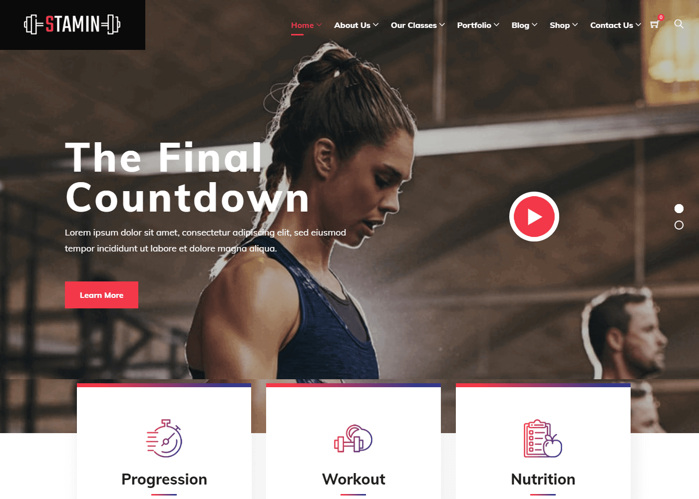 Stamin: Best WordPress Themes for Gym and Fitness