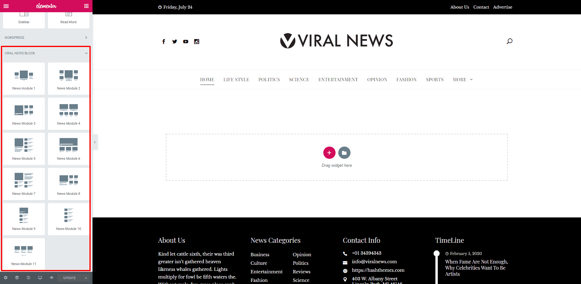Create a News Magazine Website